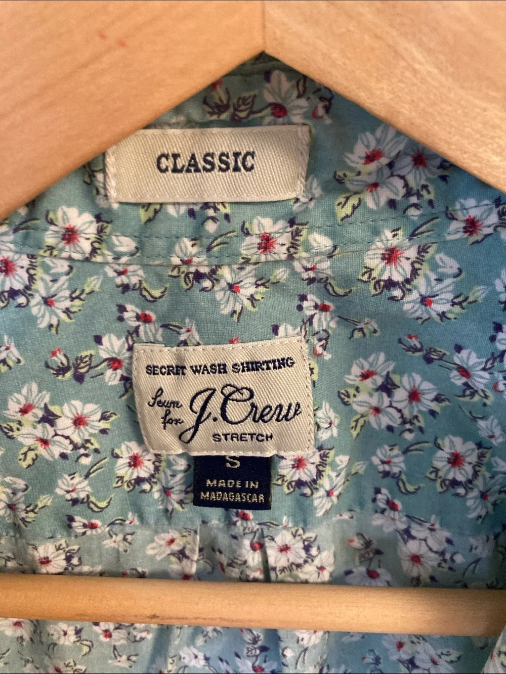 J. Crew Men's Short-Sleeve Floral Button-Down Shirt in Mint